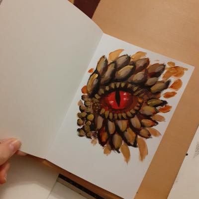 dédicace à l'acrylique